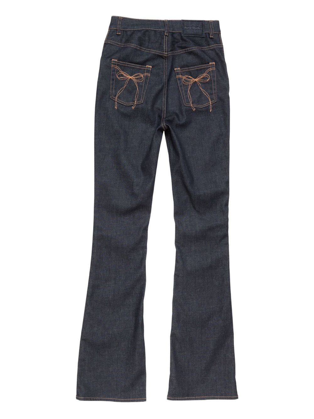 bow-detail flared trousers - 5
