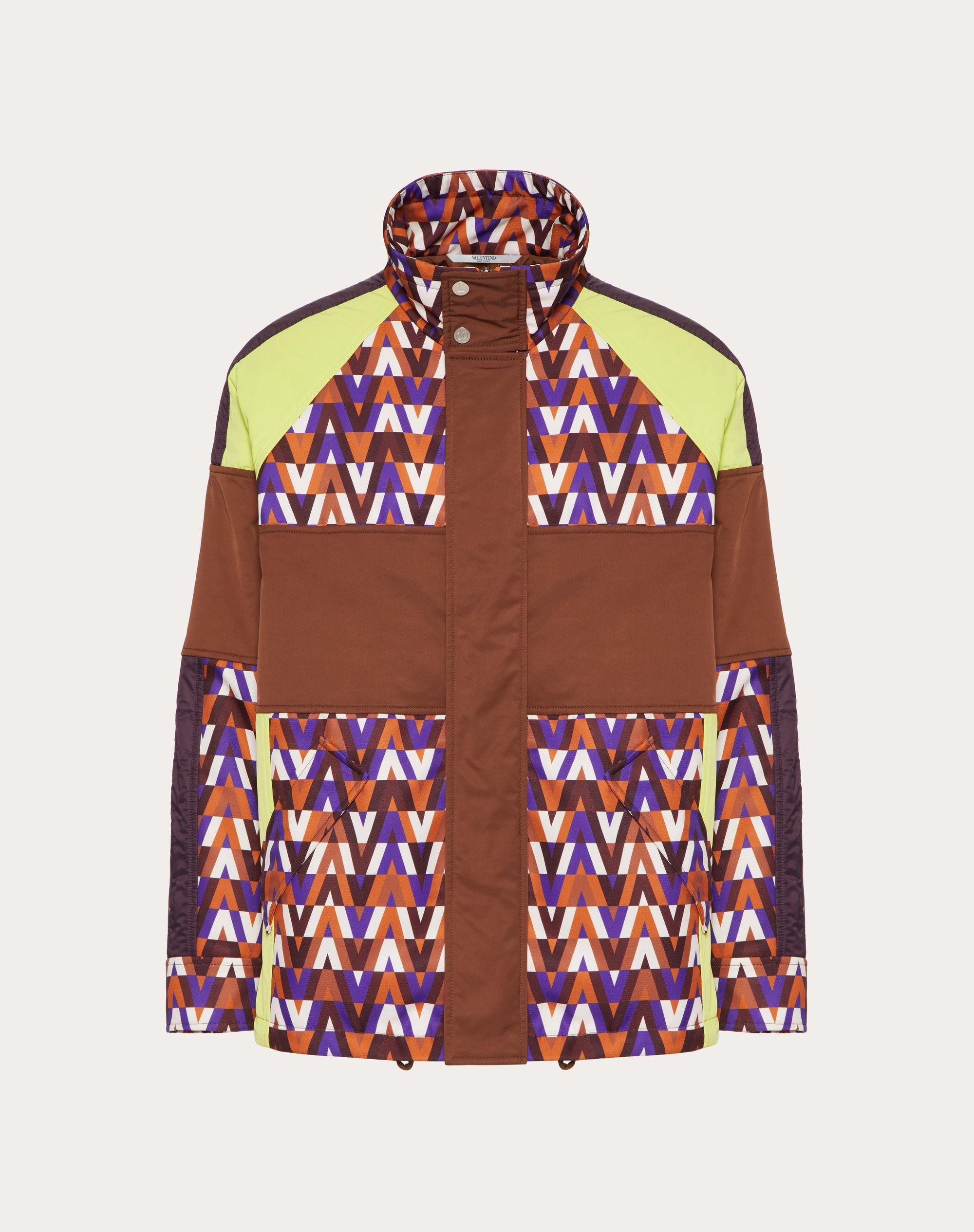 NYLON JACKET WITH OPTICAL VALENTINO PRINT - 1