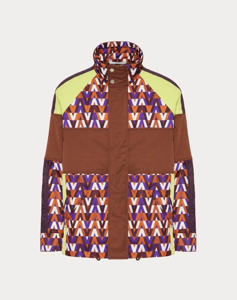 NYLON JACKET WITH OPTICAL VALENTINO PRINT 1