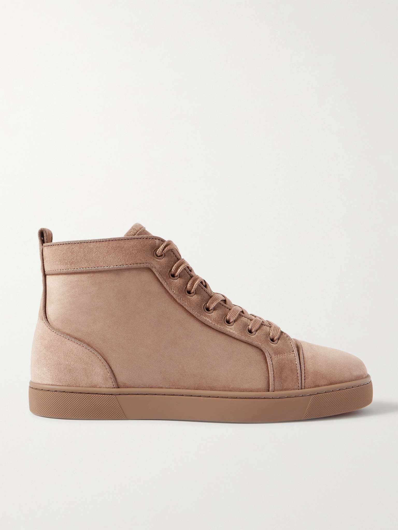 Louis Orlato Grosgrain-Trimmed Suede High-Top Sneakers - 1