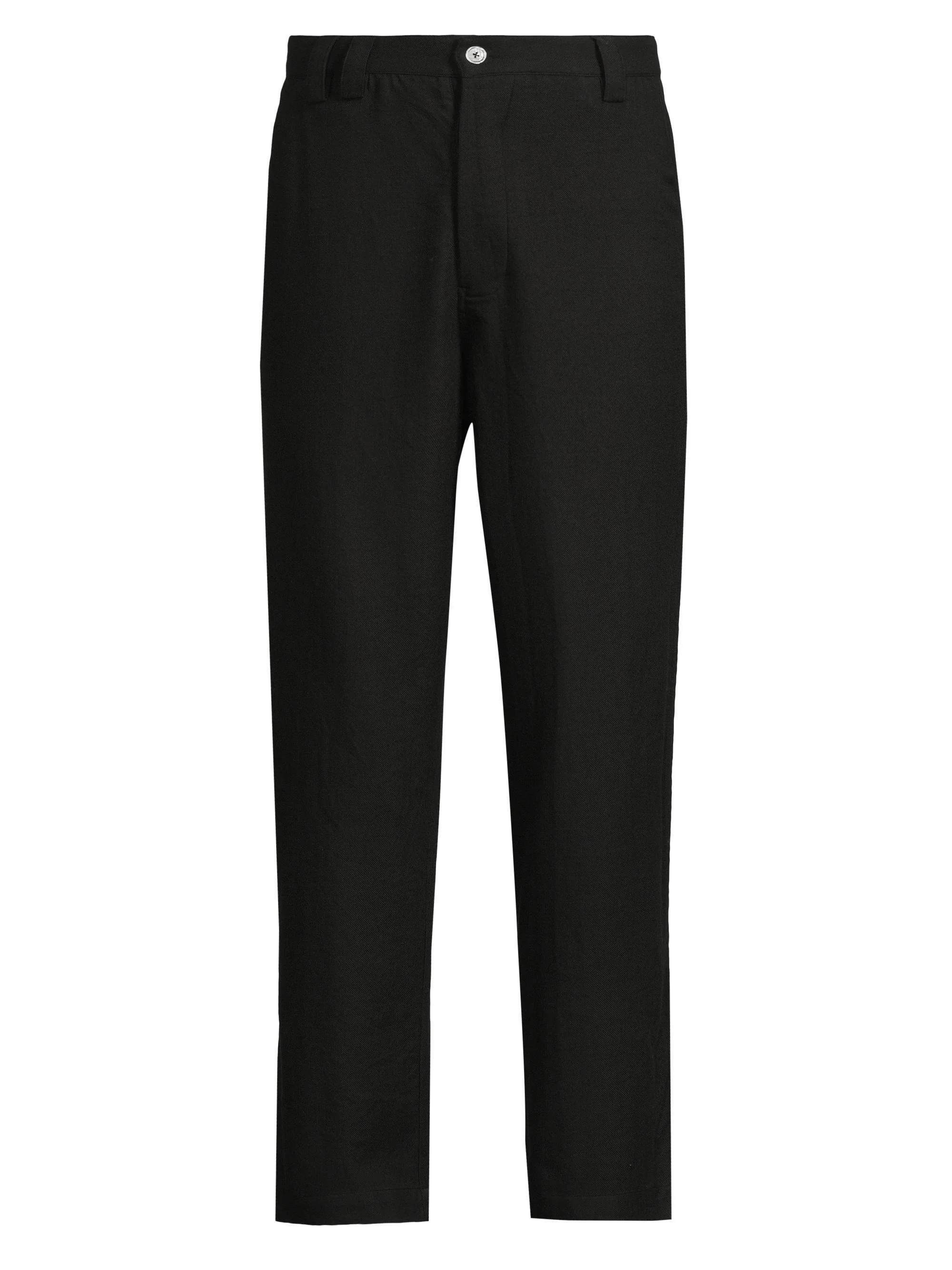 Men's Regular-Fit Cashmere-Wool Pants - Black - 1