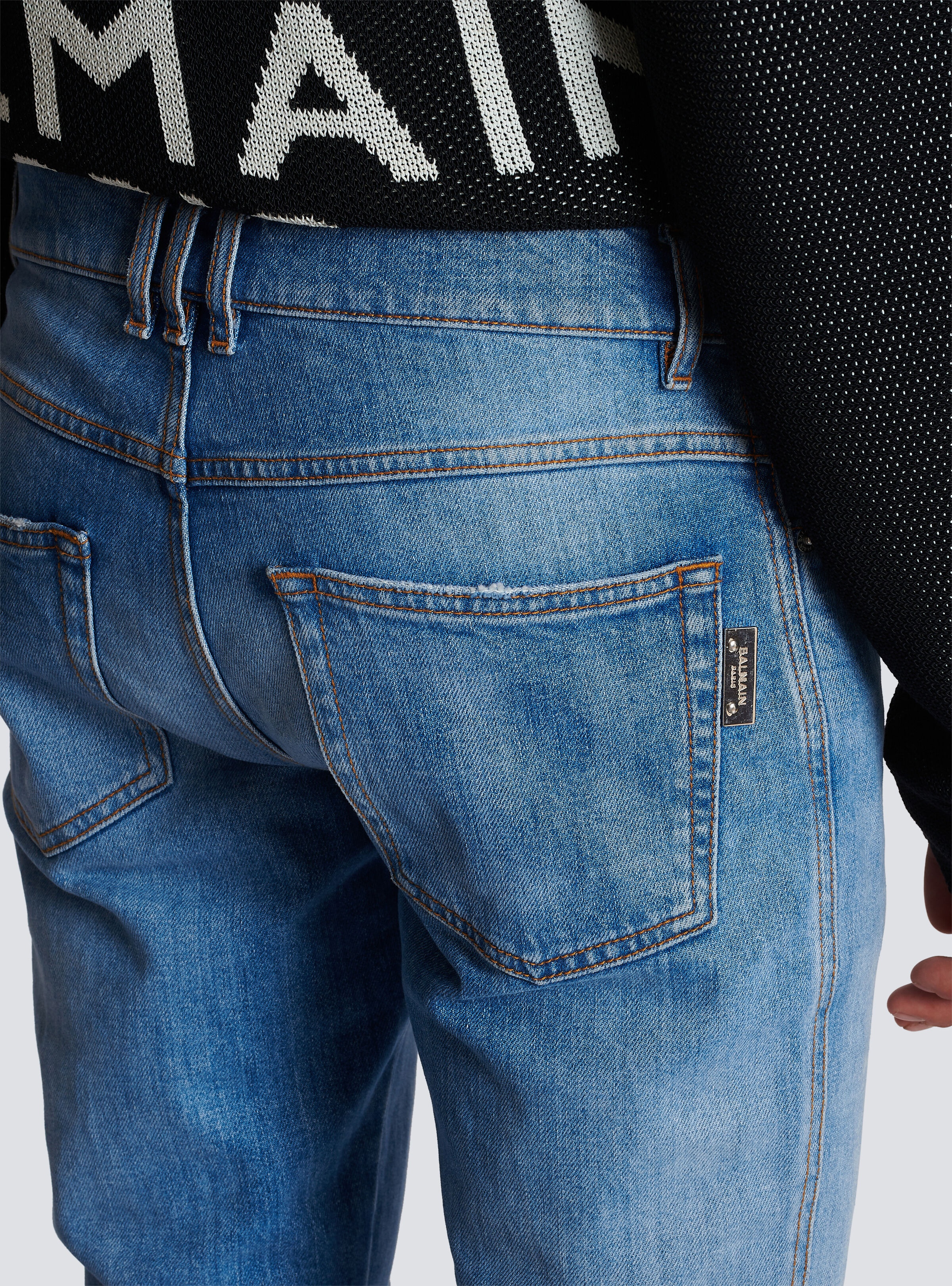 Slim-fit cotton jeans - 7