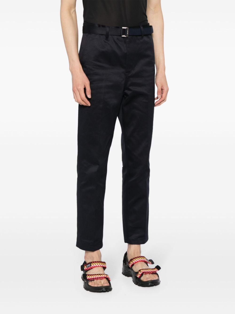 low-rise slim-fit trousers - 3