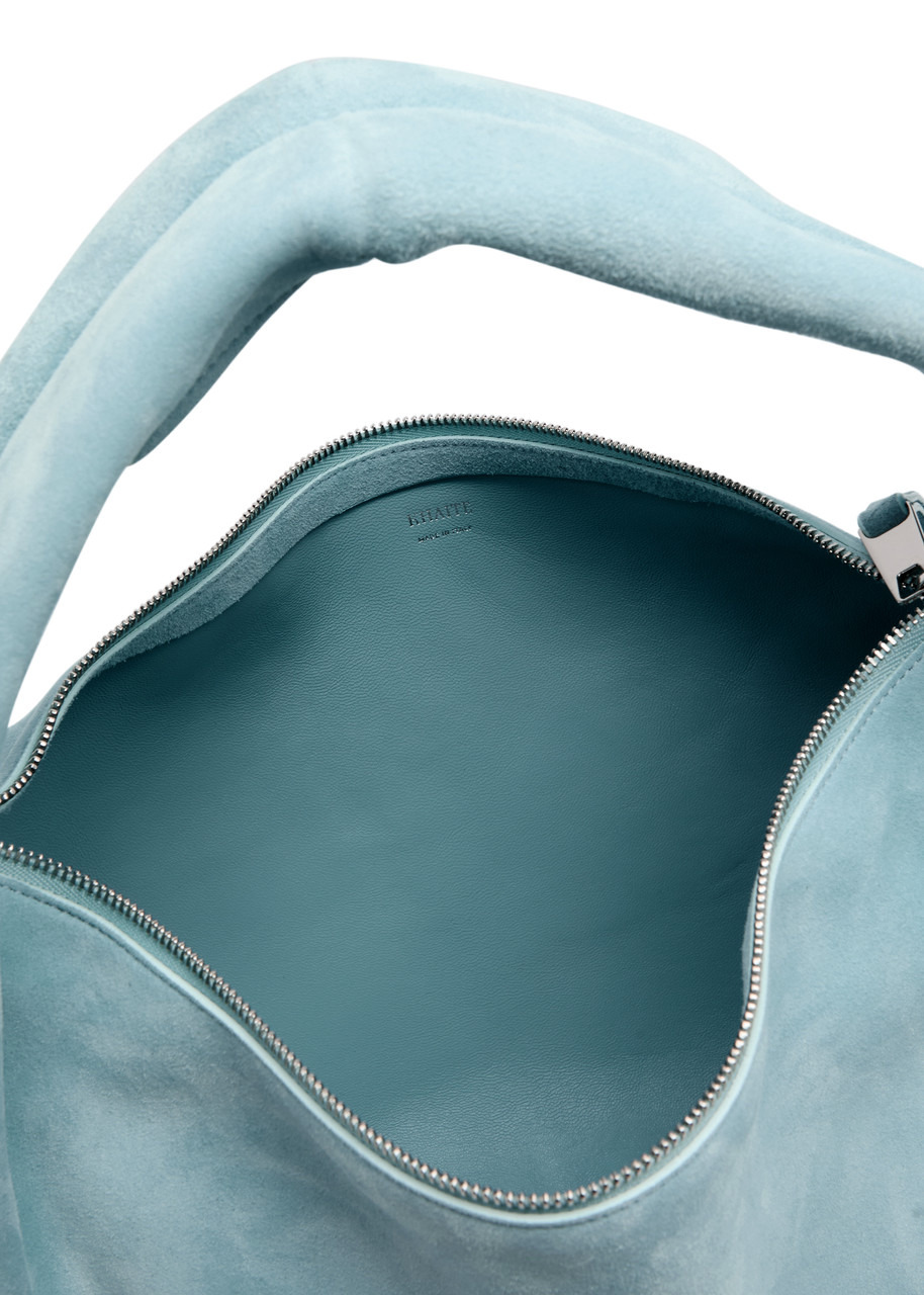 Olivia medium suede top handle bag - 4