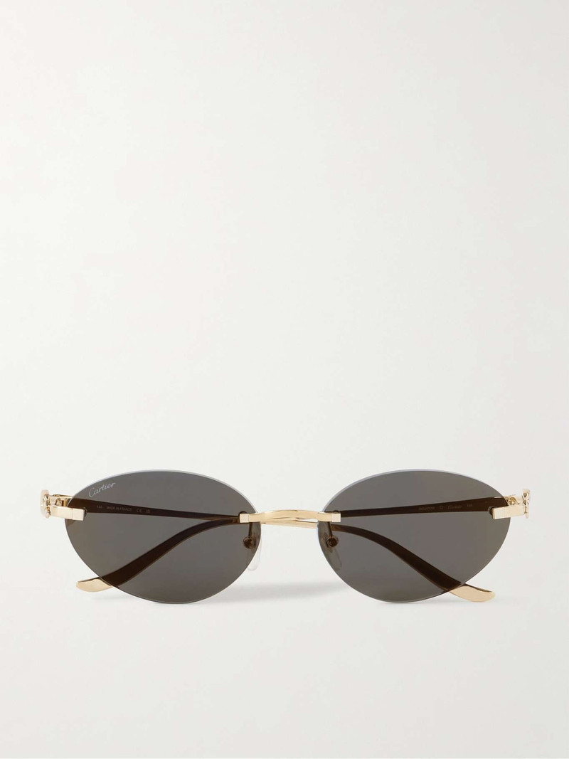 Panthère cat-eye gold-tone sunglasses Gold 1