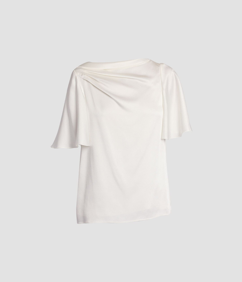 DRAPED SHORT SLEEVE TOP 1