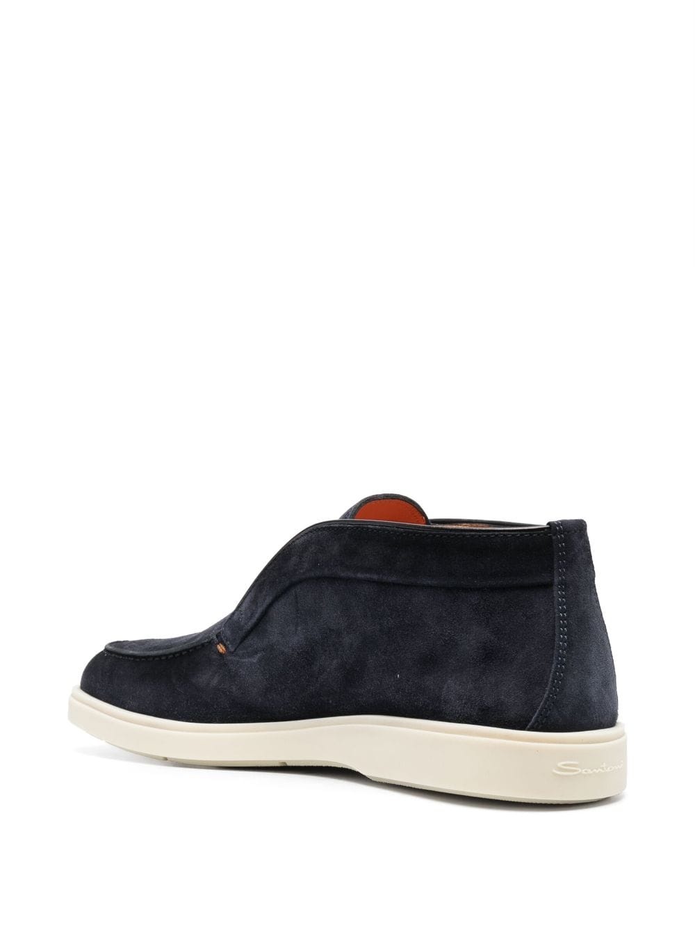 tonal-stitching leather loafers - 3