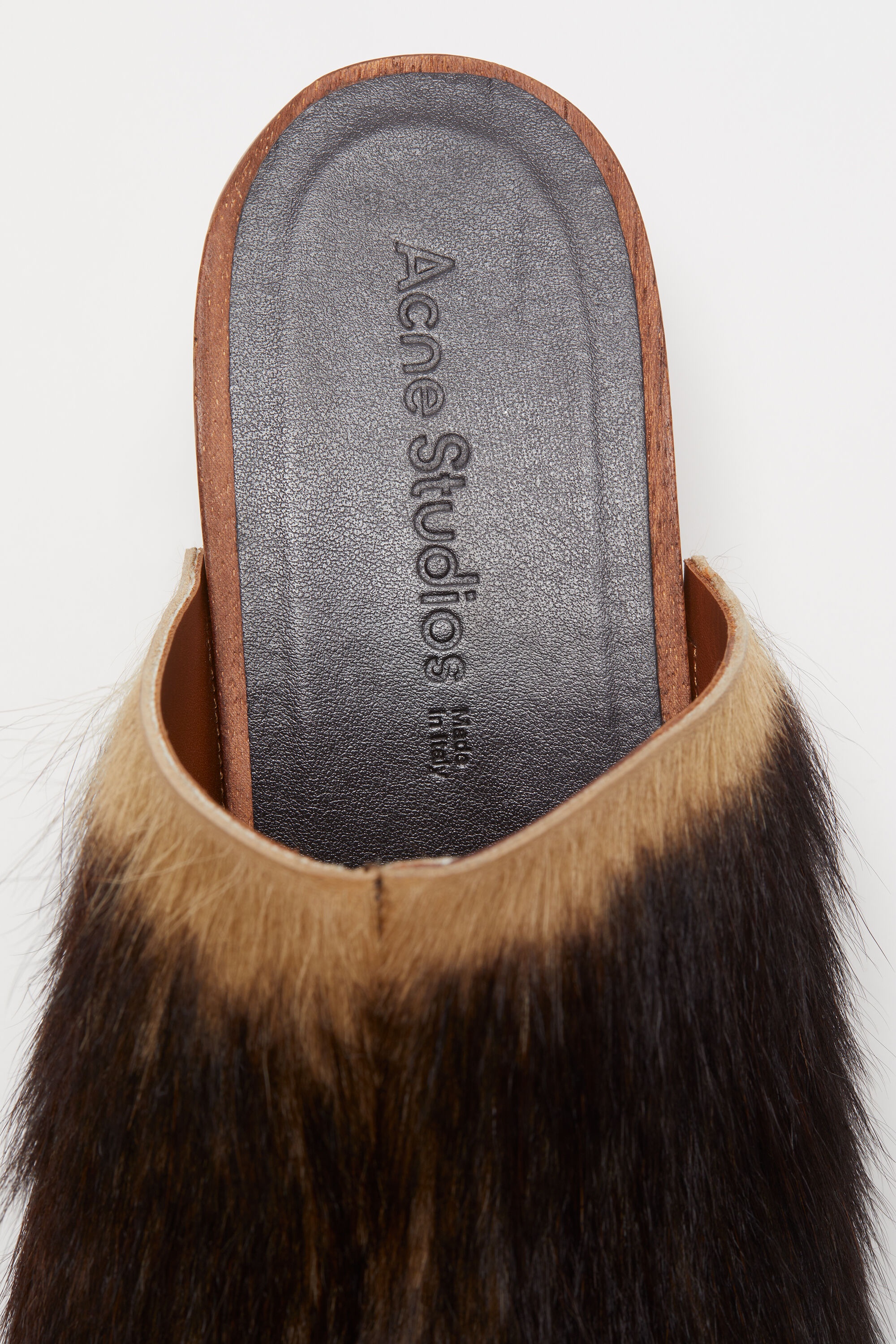 Hairy wood clogs - Multi brown - 5