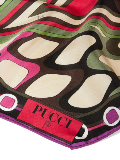 PUCCI Vivara-print silk twill scarf outlook