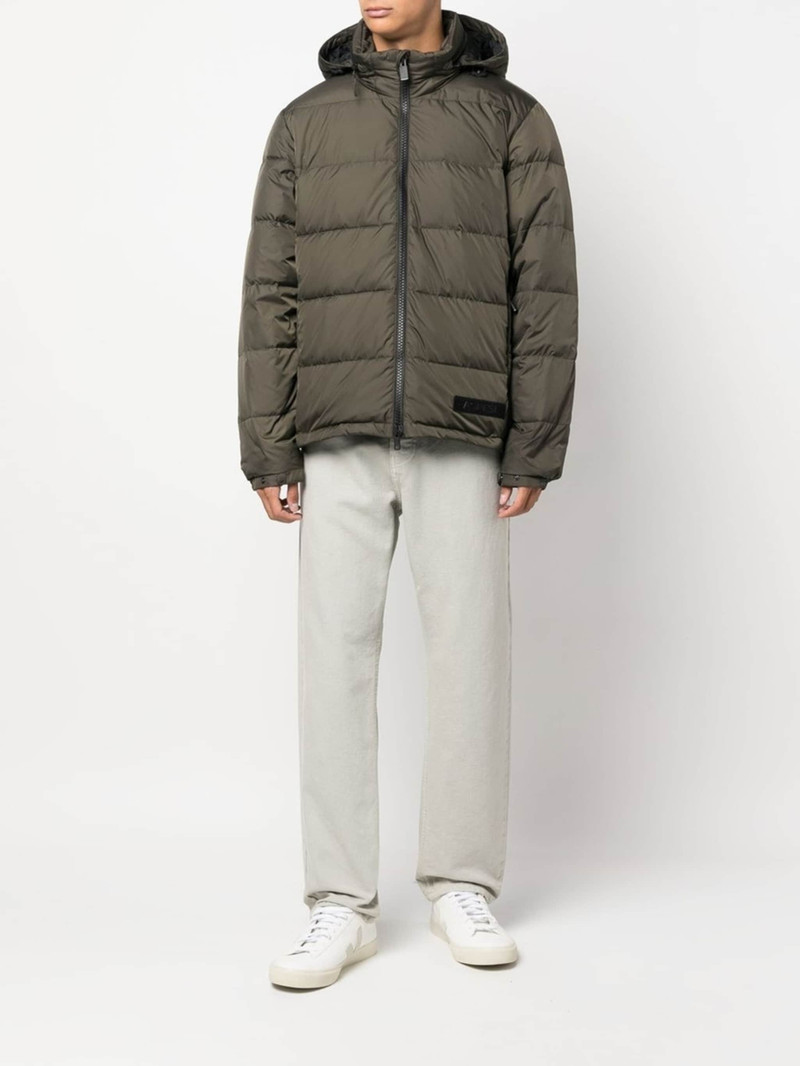Aspesi logo-patch down puffer jacket outlook