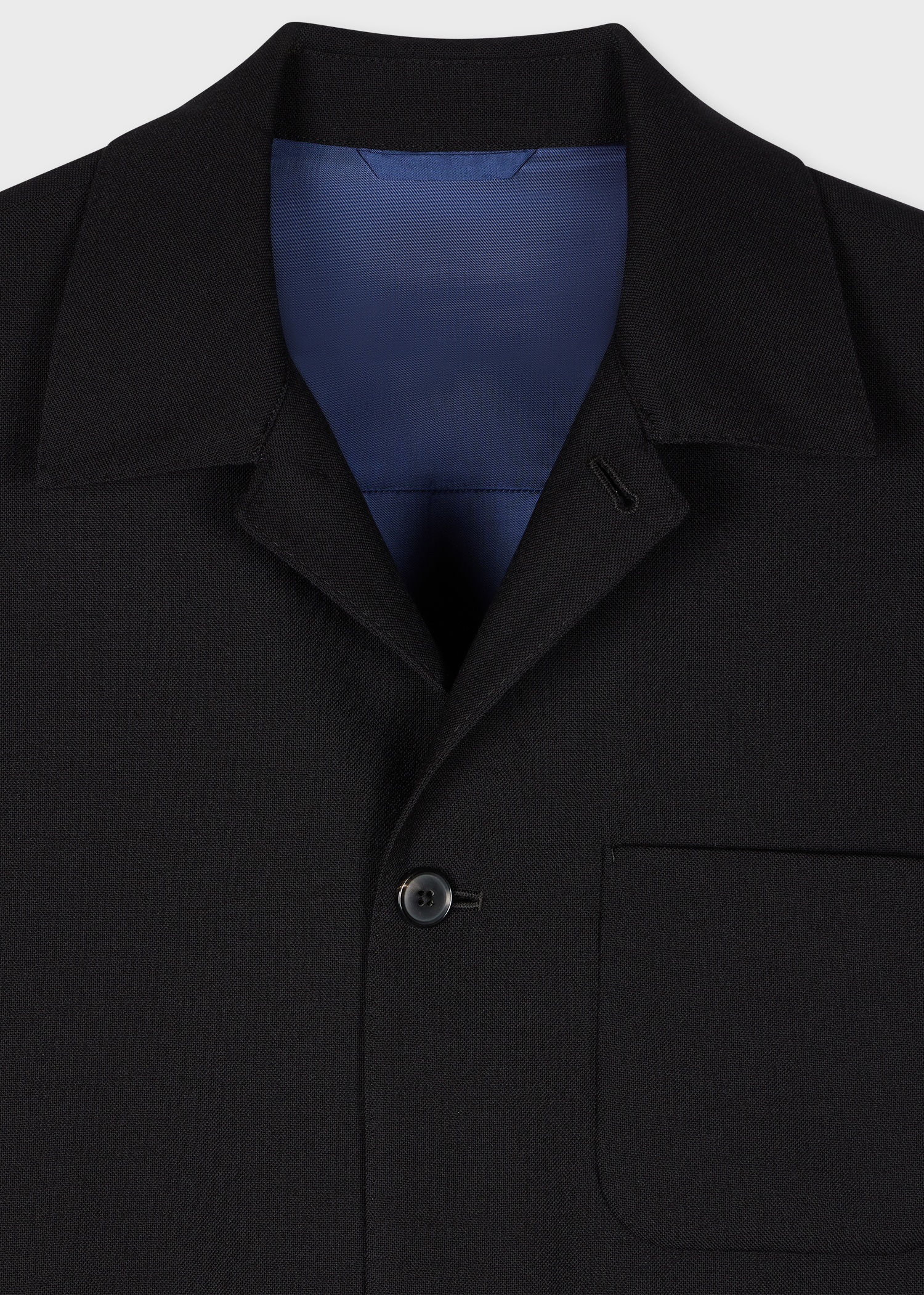 Black Two-Ply Hopsack Wool Work Jacket and Pleated Trousers Co-ord - 2
