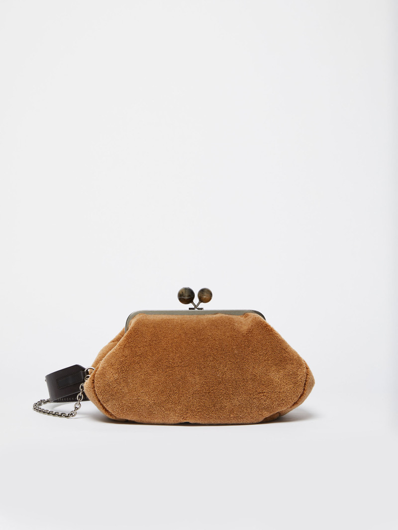 MALIA Medium Pasticcino Bag with long pile fabric 1