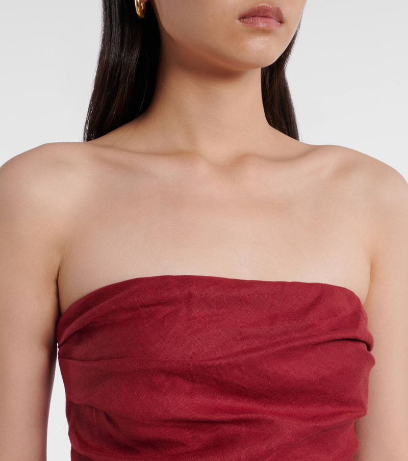 Hedy gathered linen maxi dress 4