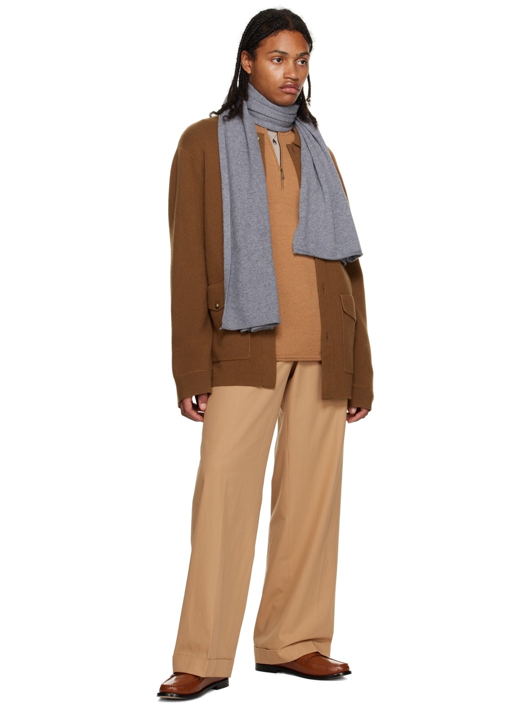 The Row Delsie Mock Neck in Wool | REVERSIBLE