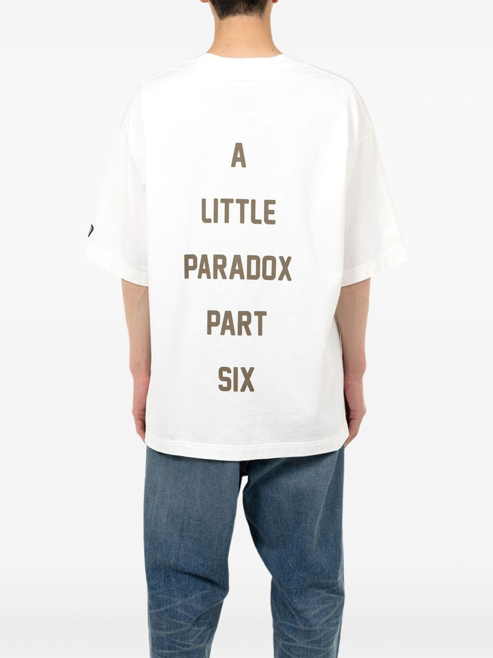 cat-print text-back T-shirt - 3
