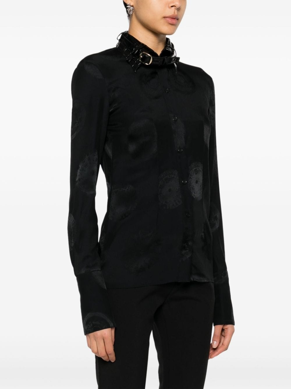 belted-collar shirt - 3