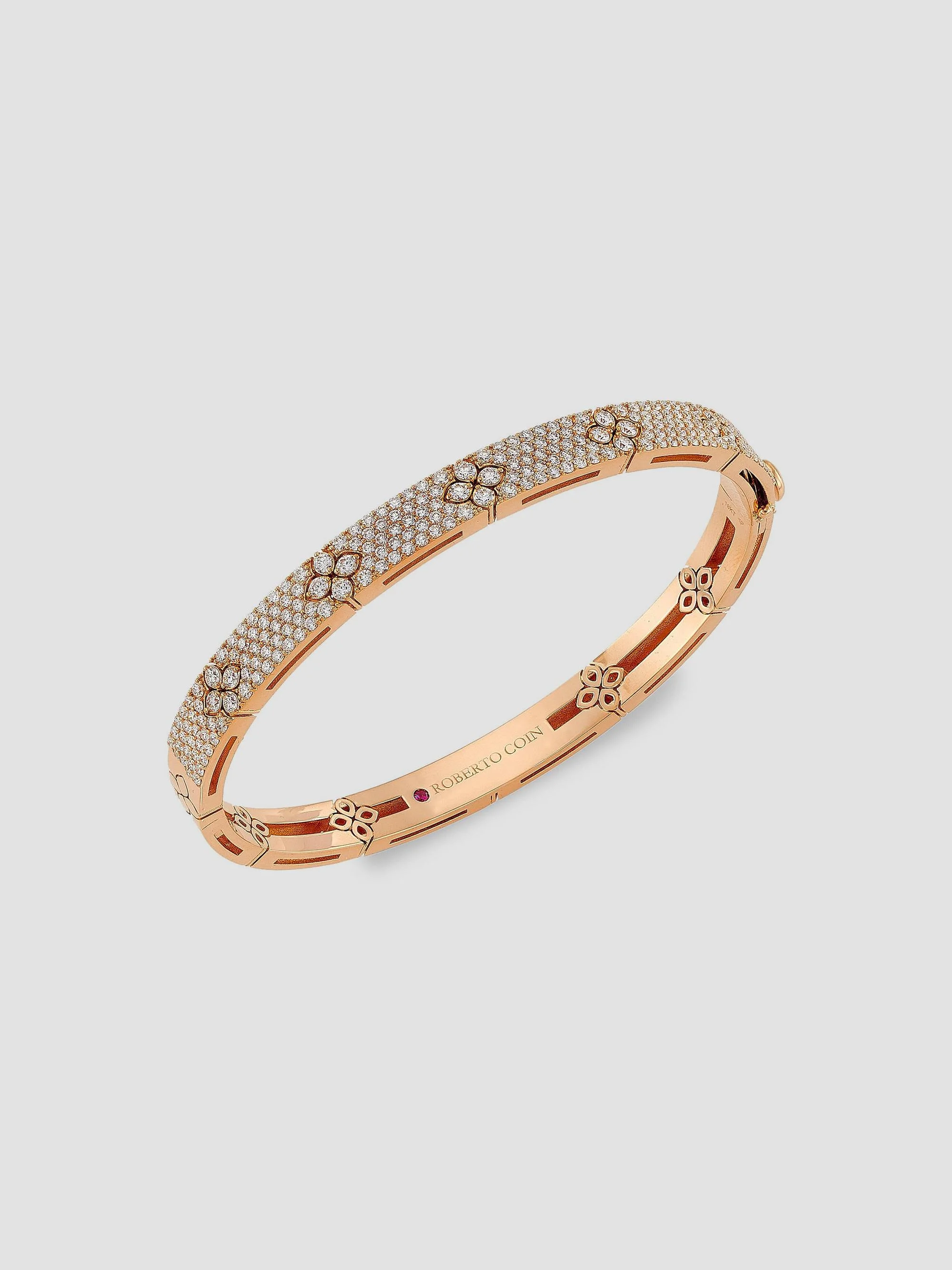 Women's Love In Verona 18K Rose Gold & 2.20 TCW Diamond Bangle Bracelet - Rose Gold - 1