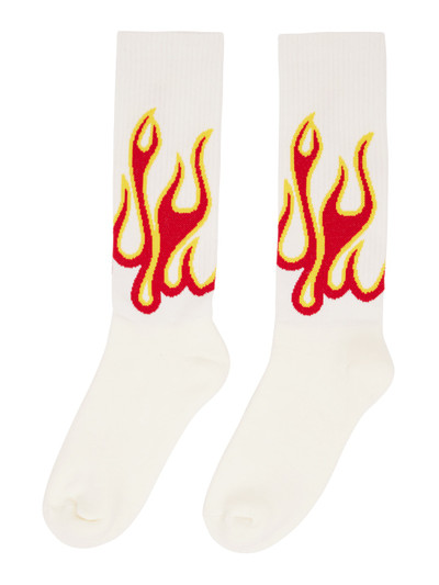 Palm Angels White Flames Socks outlook