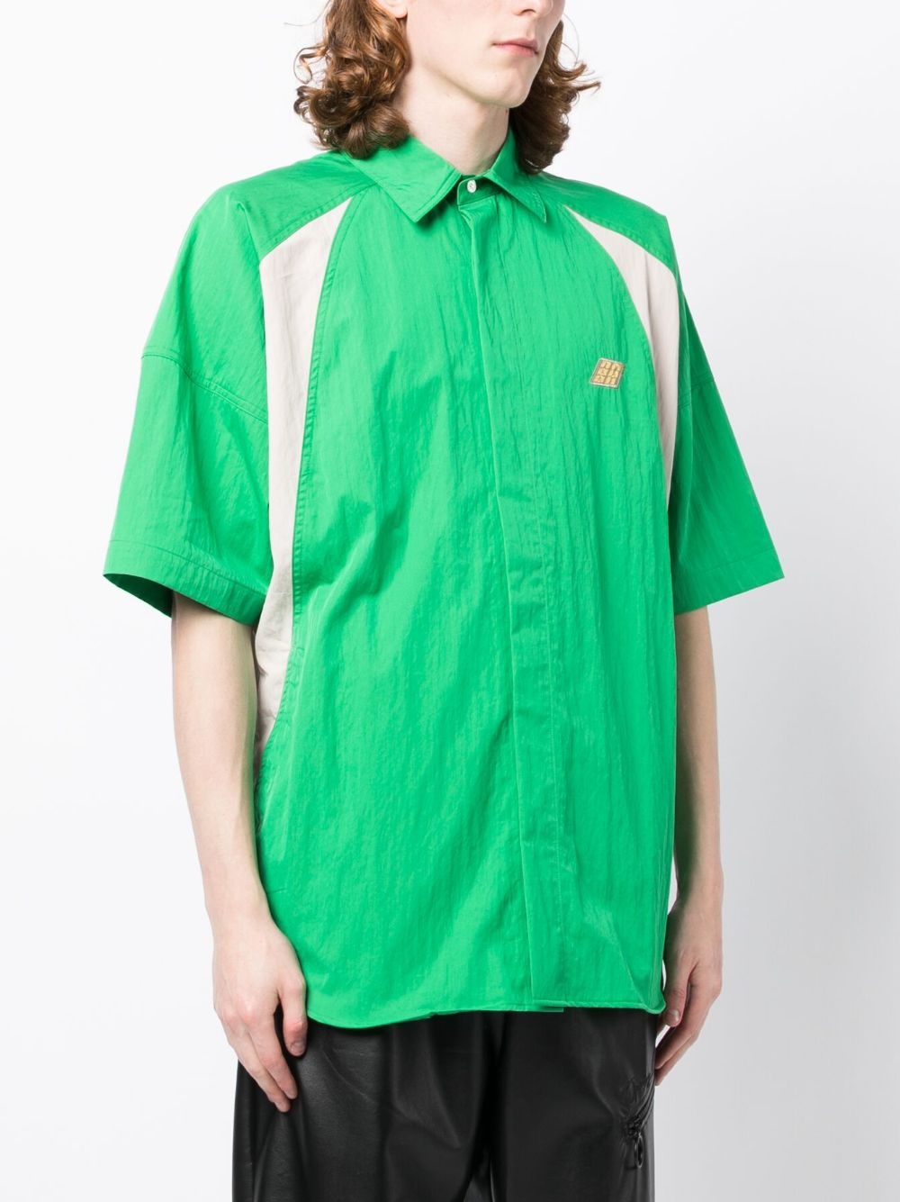 logo-patch dolman-sleeve shirt - 3