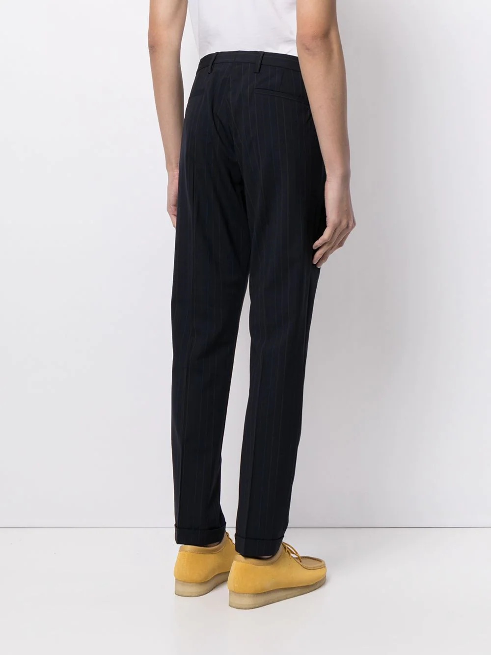 pinstripe tailored trousers - 4