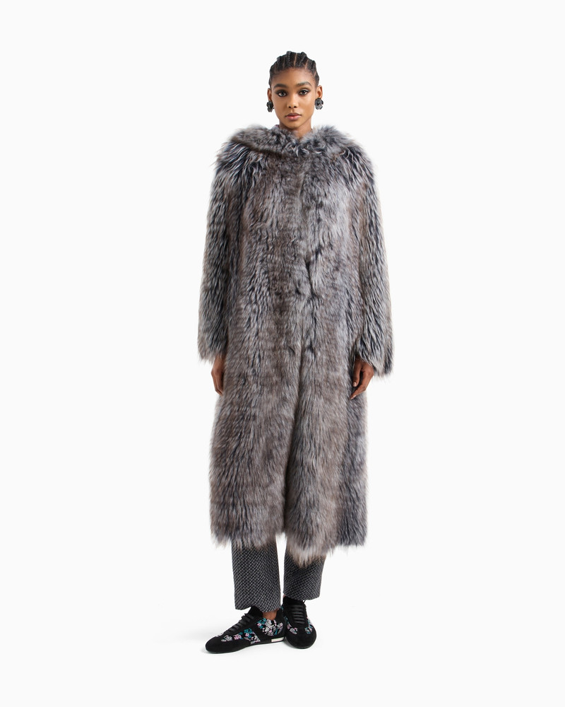GIORGIO ARMANI LONG LAMBSKIN SHEARLING COAT outlook