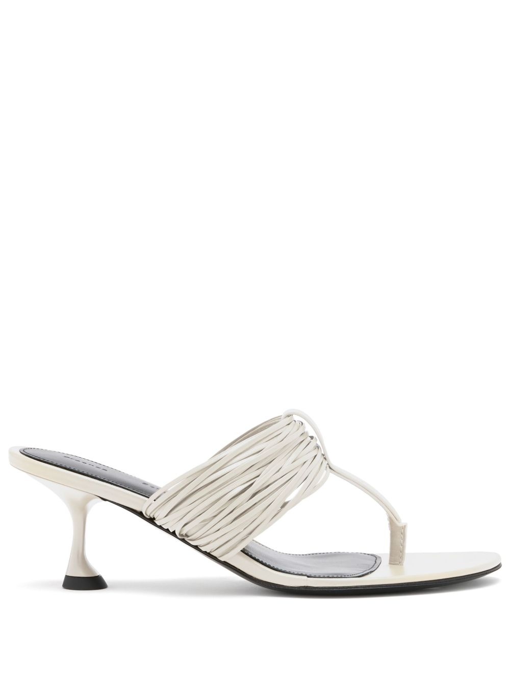 puckered-detail heeled sandals - 1