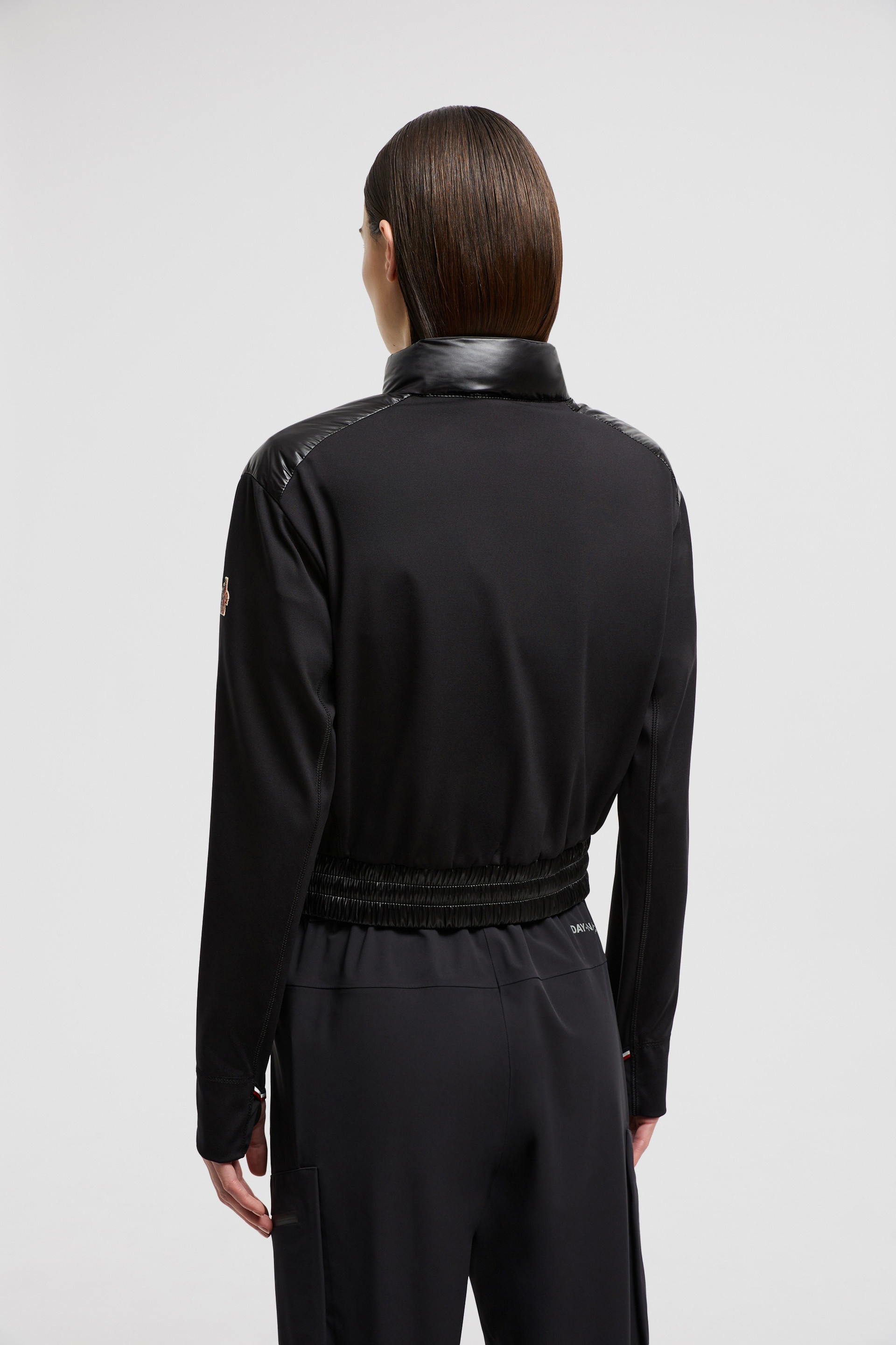 Padded Zip-Up Jersey Cardigan - 5