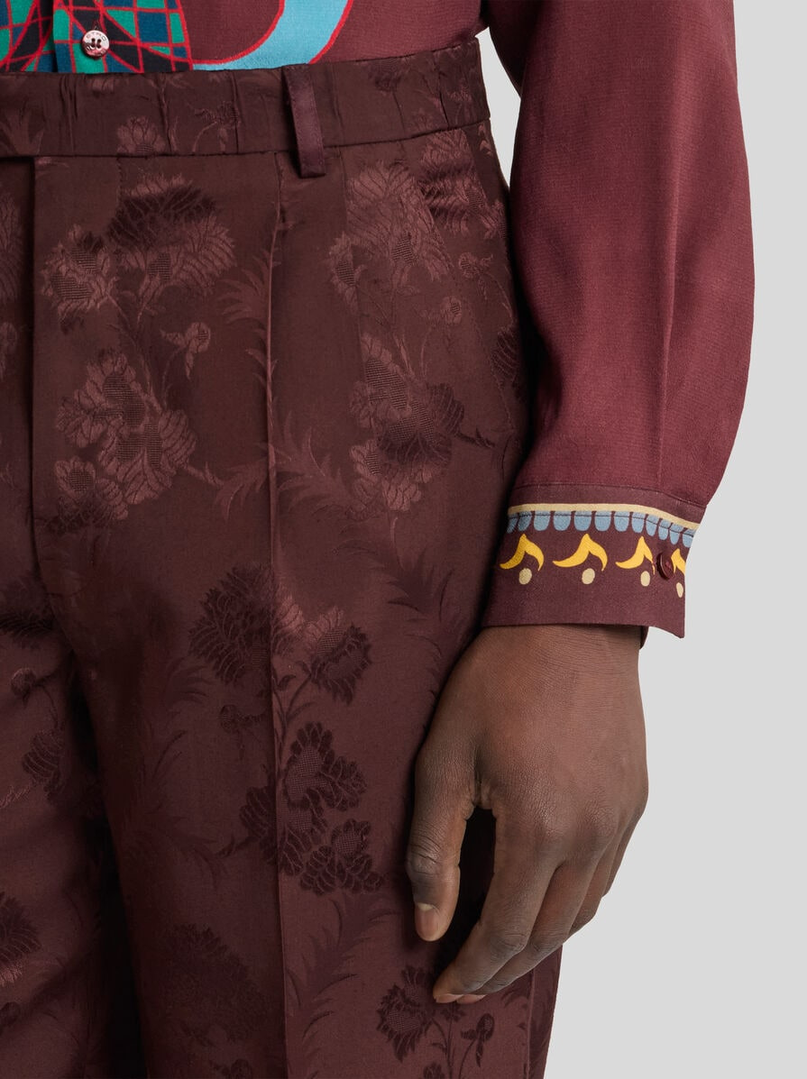 WOOL-BLEND JACQUARD TROUSERS - 3