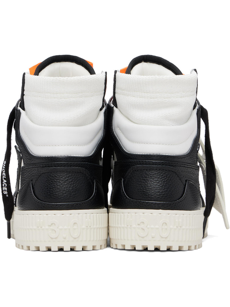 White & Black 3.0 Court High Top Sneakers 2