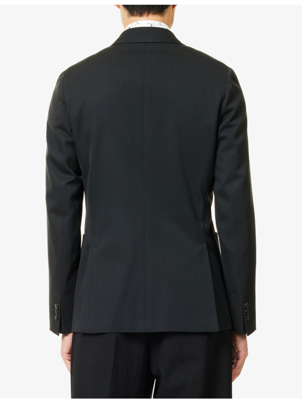 Peak-Lapel Double-Breasted Cotton-Wool Blend Jacket - 4