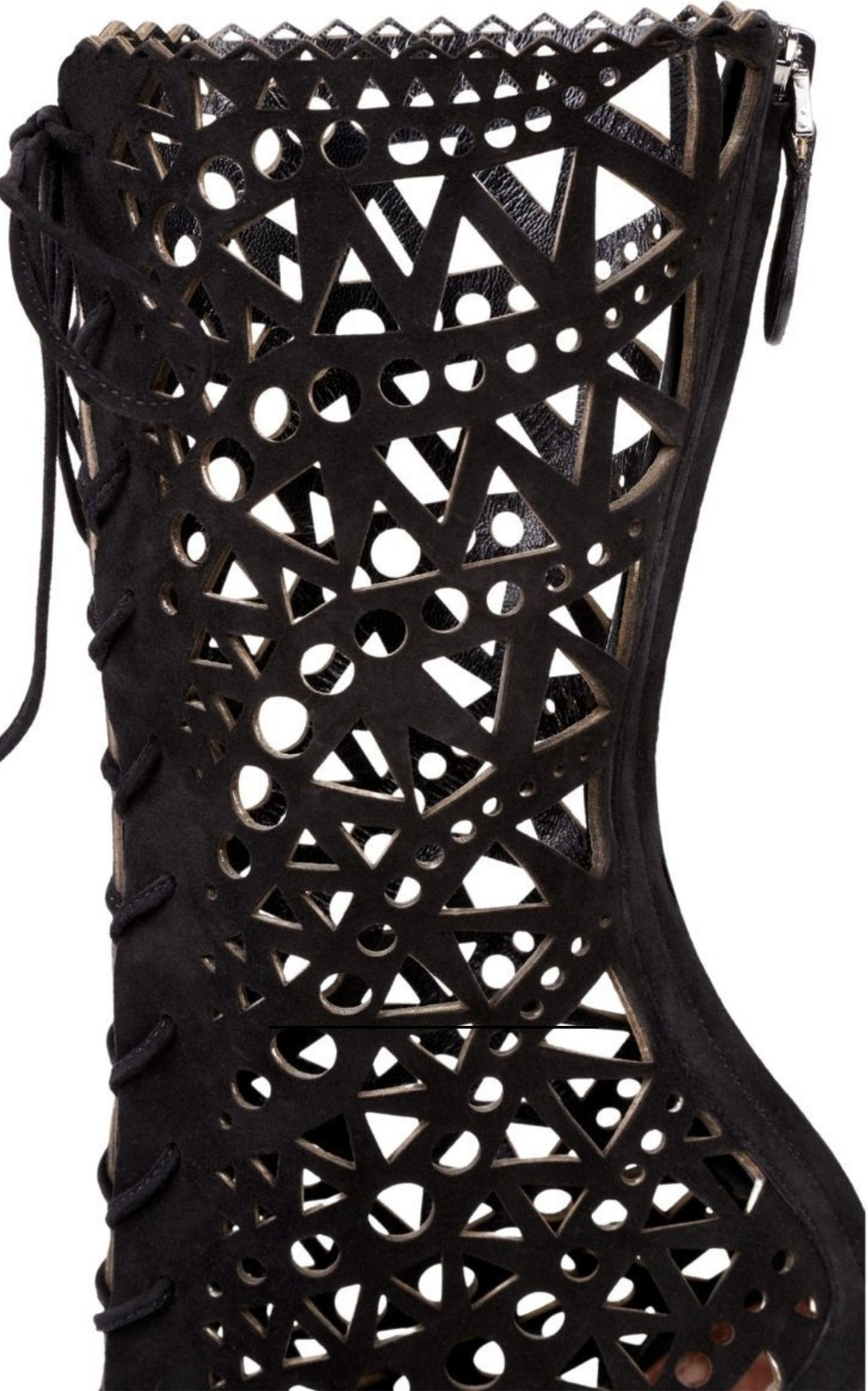 Mid Calf Stiletto Boots - 3