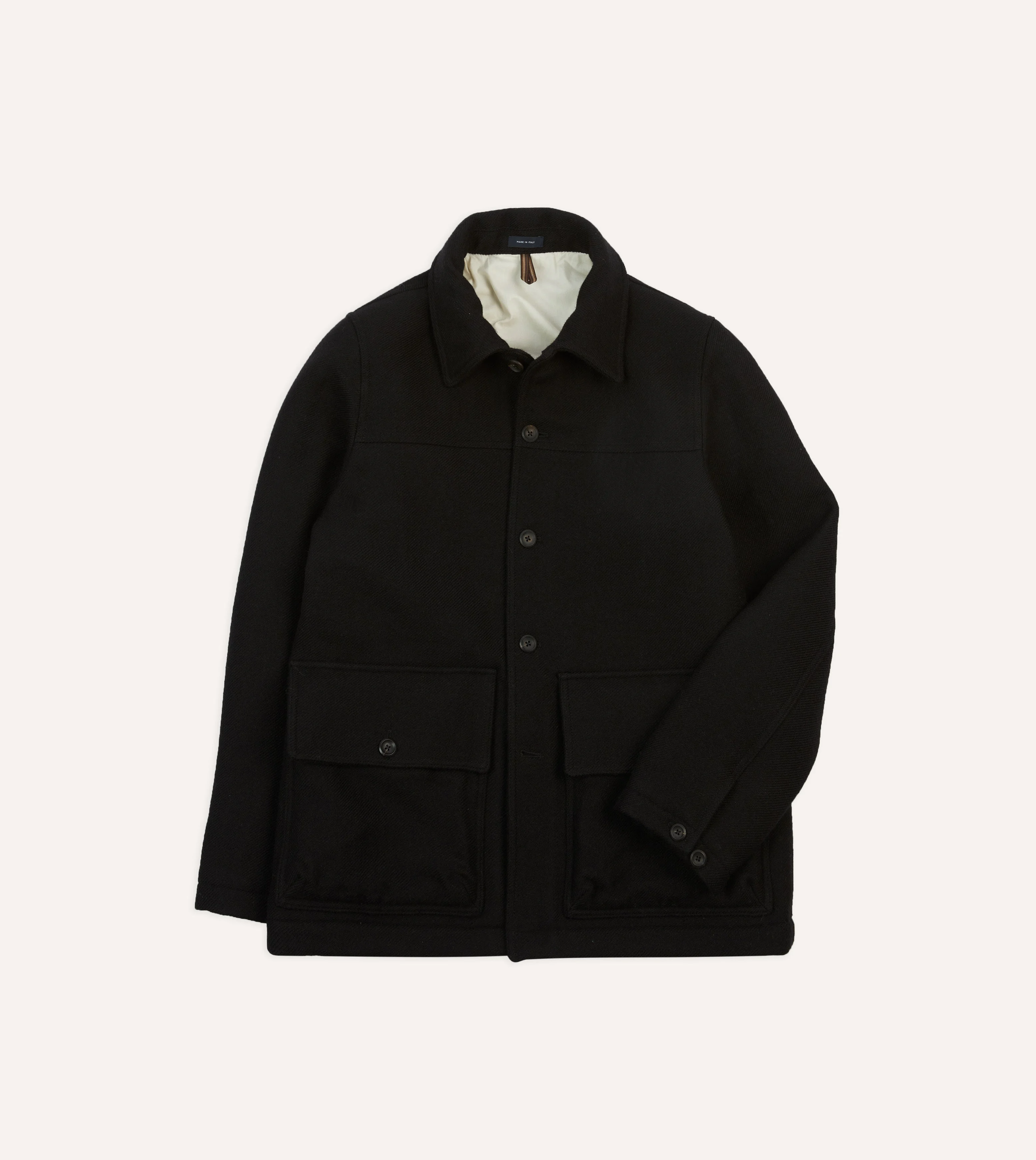 Black Wool Donkey Jacket - 1