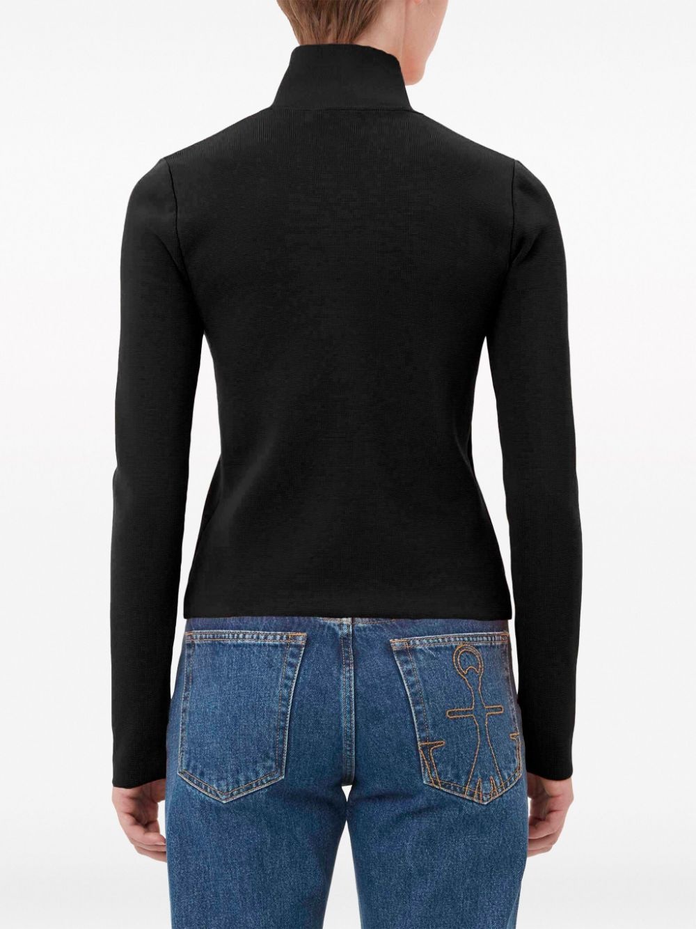 zip-up fine-knit cardigan - 4