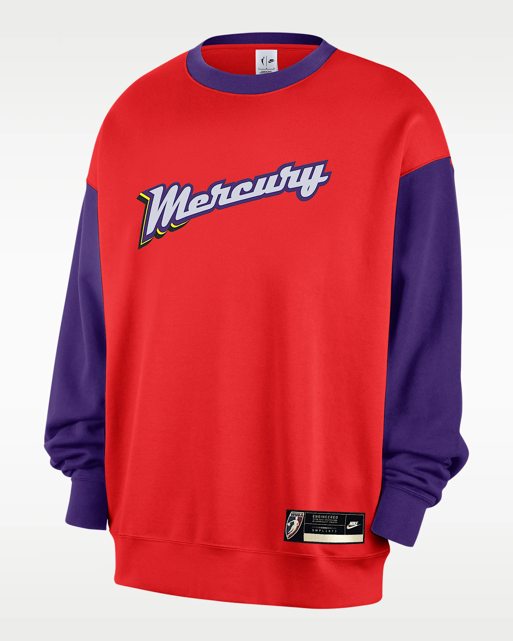 Phoenix Mercury Court Origins Nike Women's WNBA Fleece Crew-Neck Sweatshirt - 1