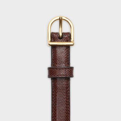 CELINE 6 Belt with rounded buckle in Karung outlook