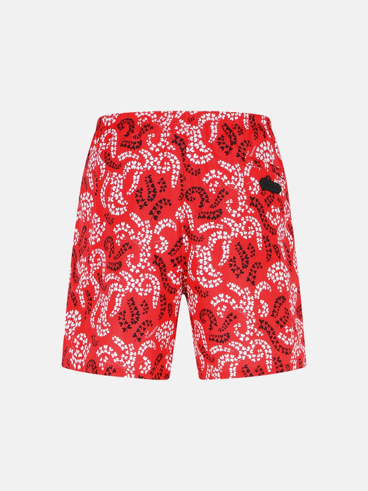RED POLYESTER SWIMSUIT - 3