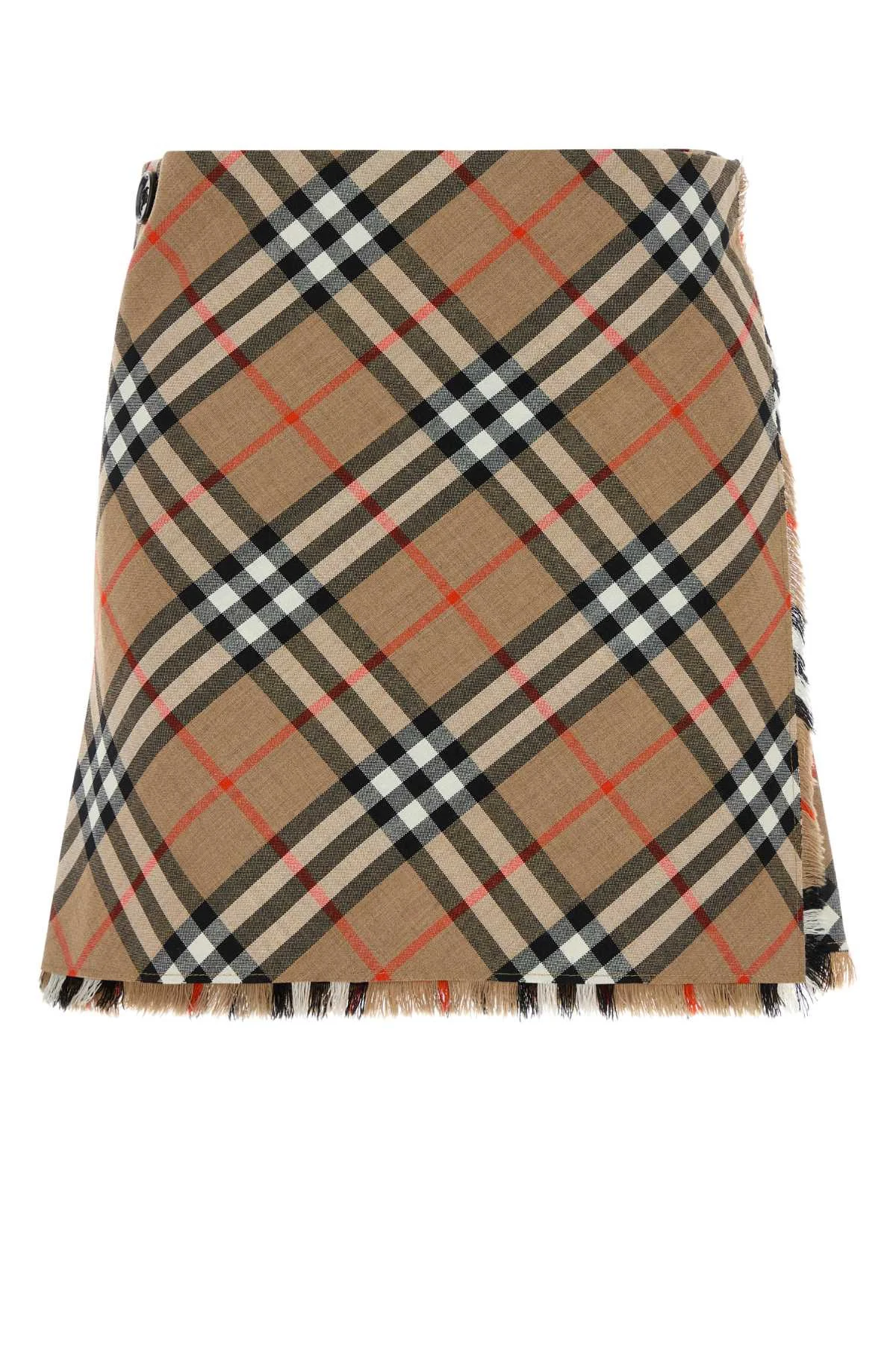 Burberry Women Embroidered Twill Mini Skirt - 1