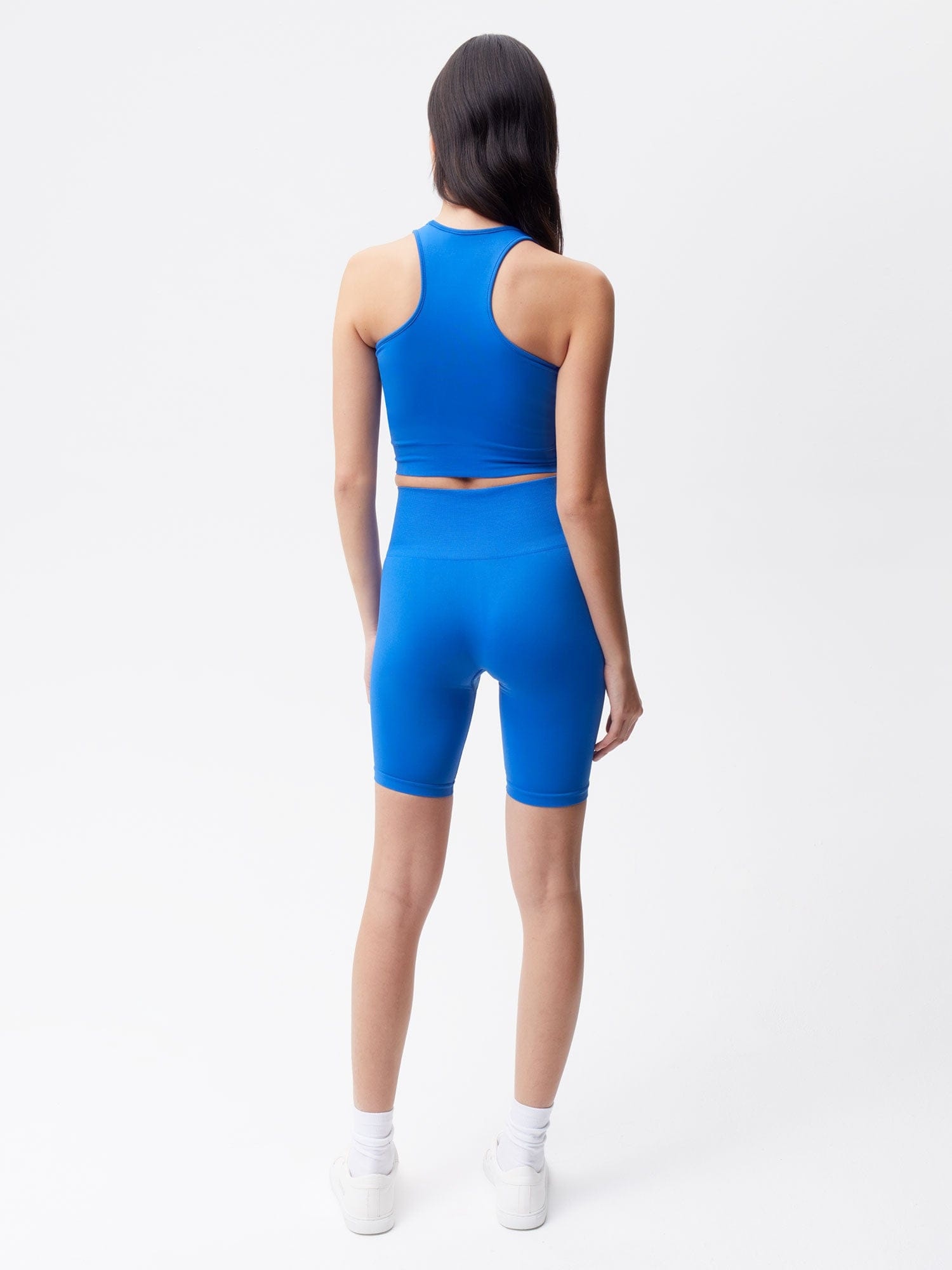 Women's Plant-Stretch Compressive Cycle Shorts - Cobalt Blue - 3