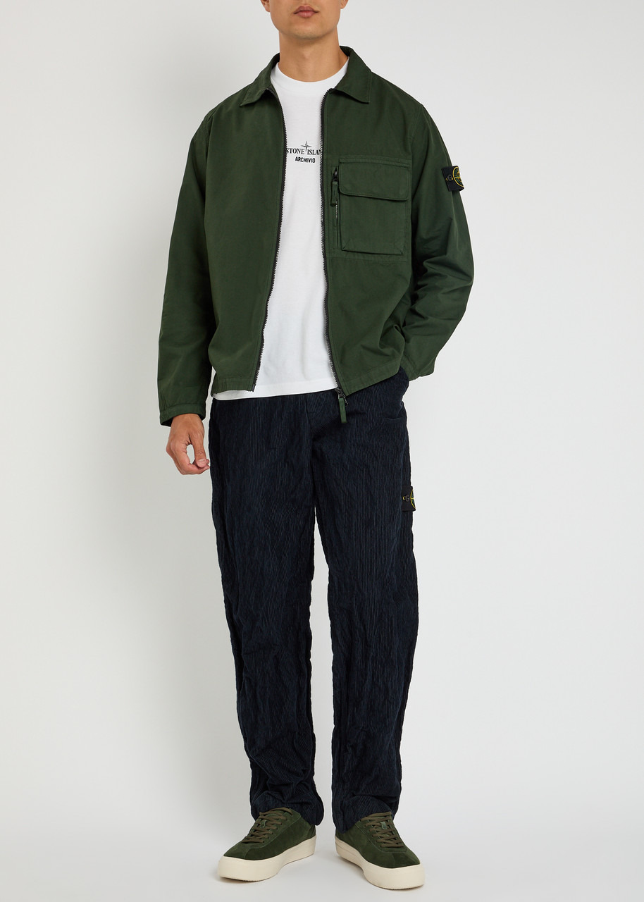 Stone Island Logo Cotton Overshirt - 4