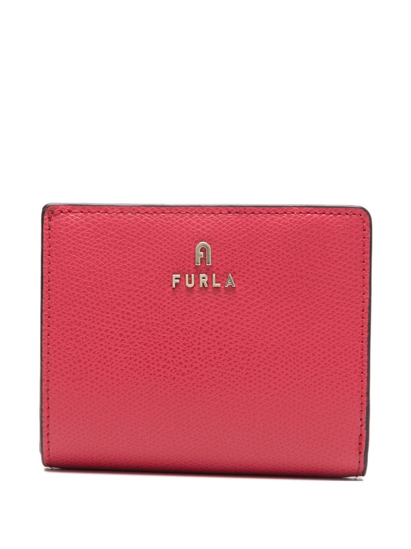 Camelia compact logo leather wallet 1