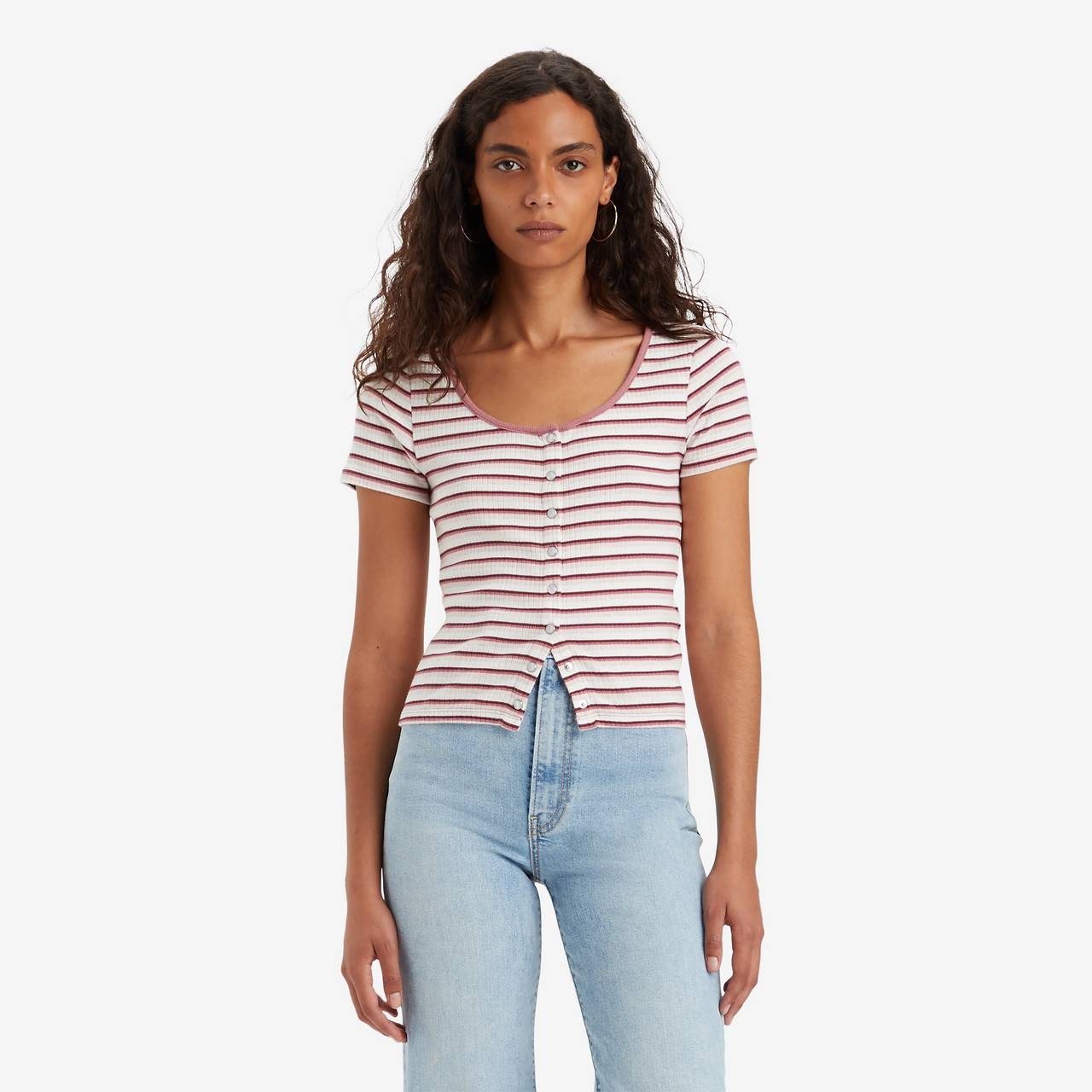 BRITT SNAP-FRONT TOP - 1