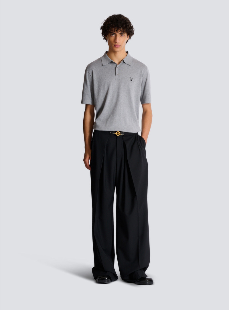 Balmain Embroidered cotton polo outlook