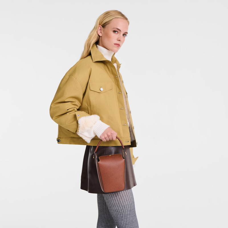 Longchamp Épure Pop corn bag Brown - Leather outlook