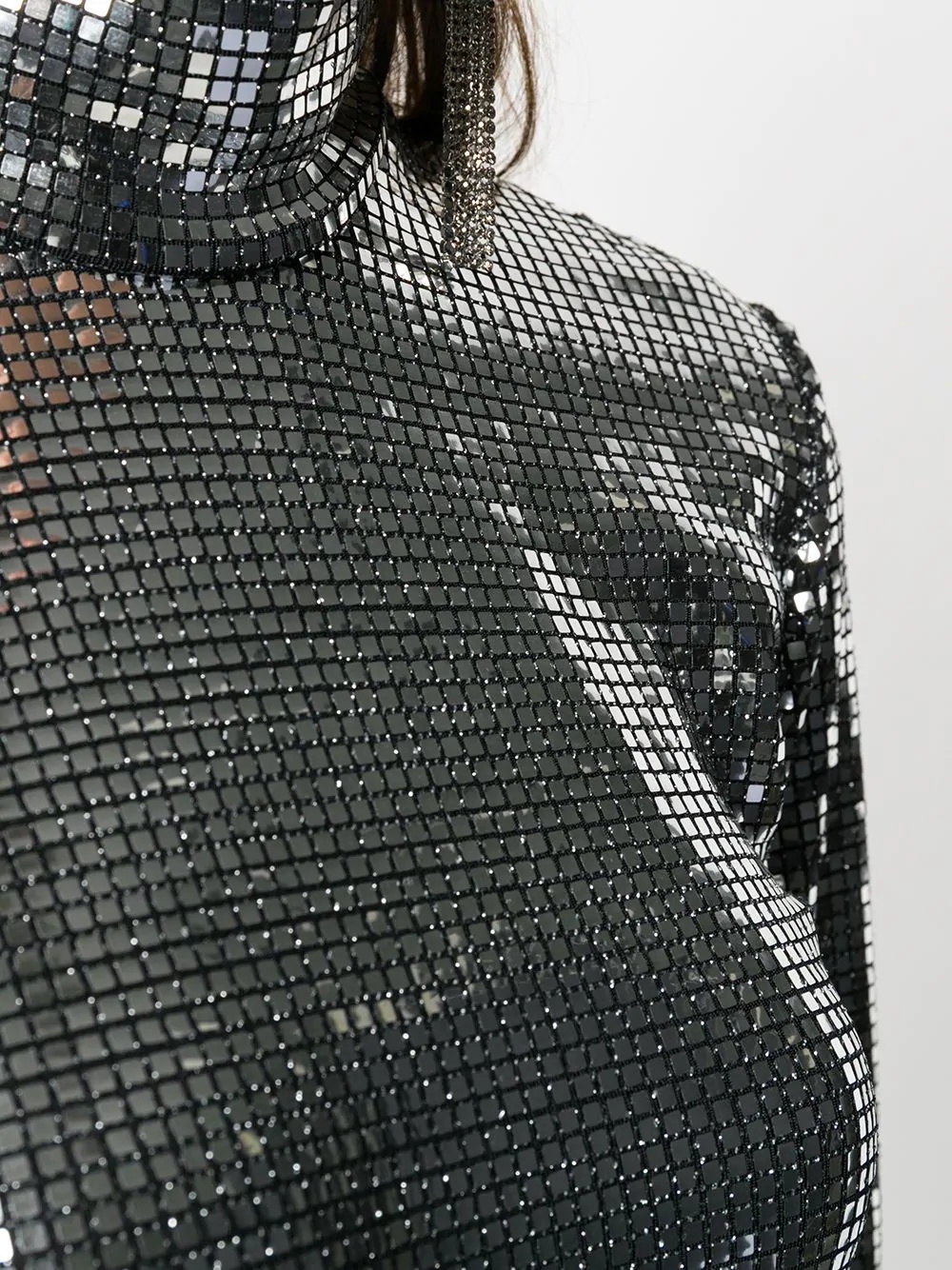 chain-mail sequinned top - 5