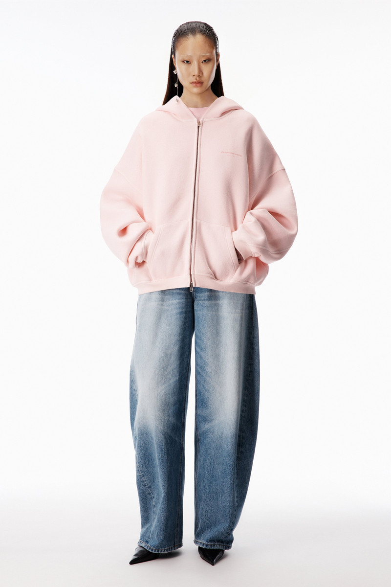 Alexander Wang Crystal Terry Zip Hoodie outlook