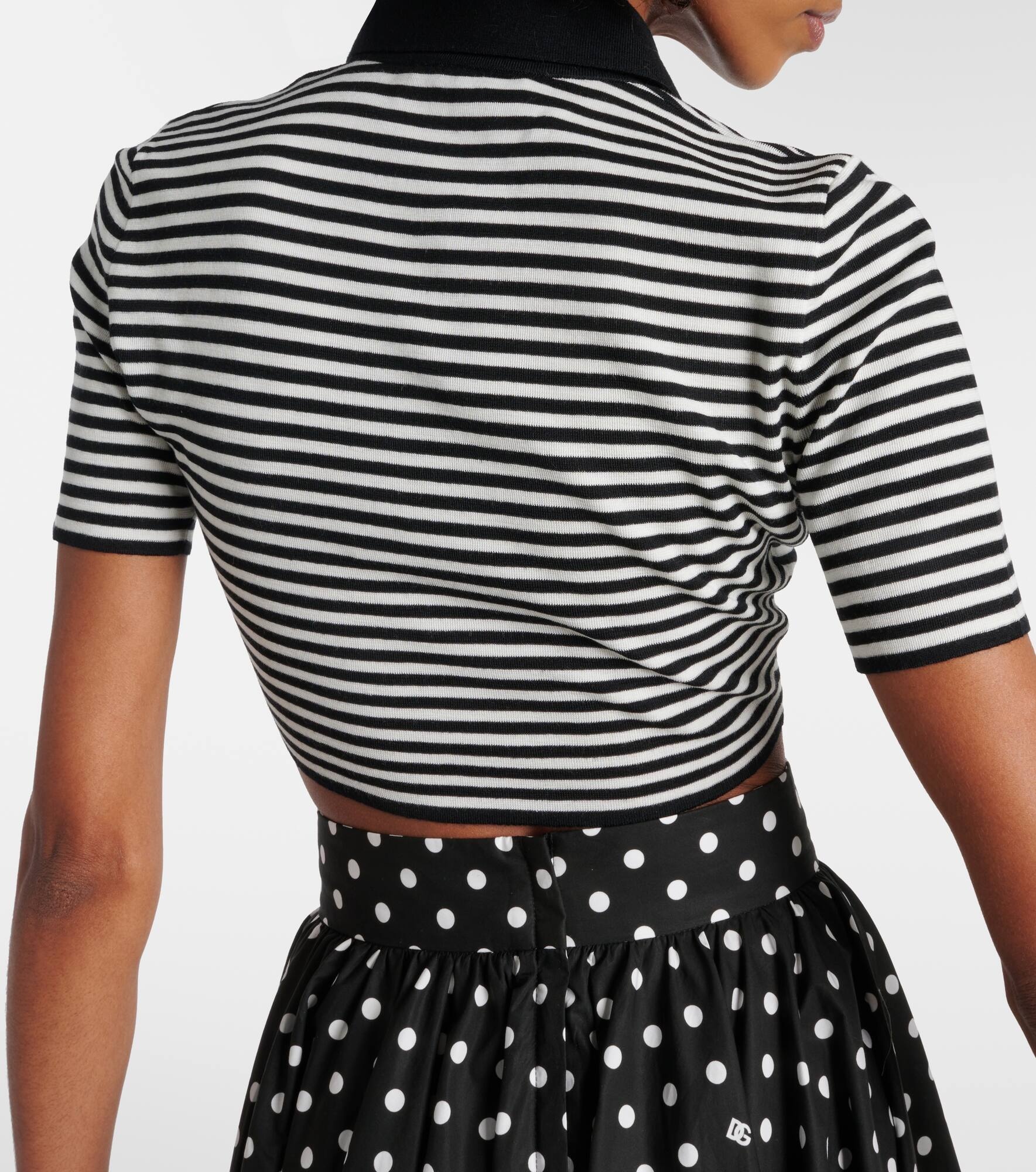 Cropped wool polo shirt - 5