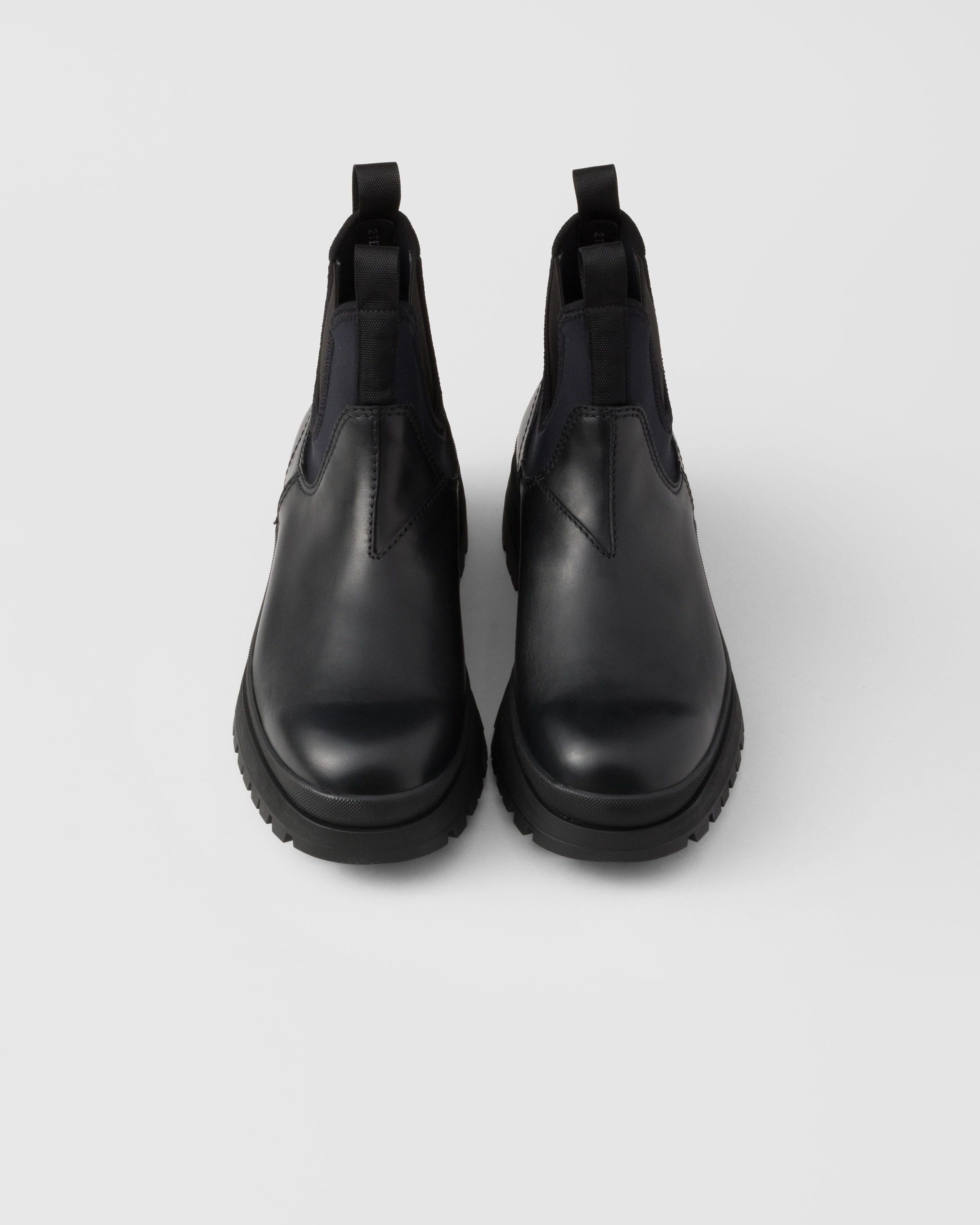 Leather and stretch fabric Chelsea boots - 4