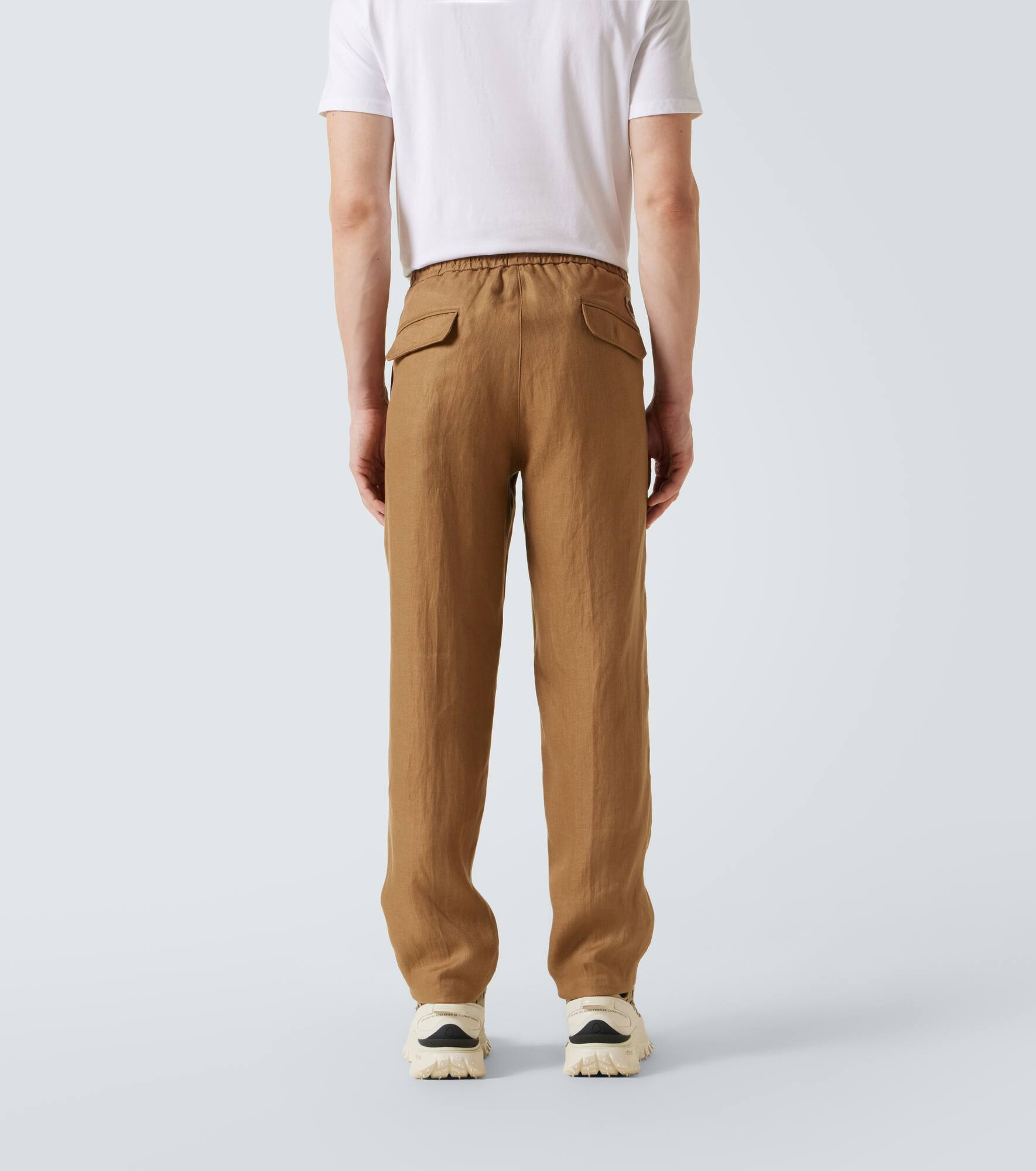 Linen straight pants - 4