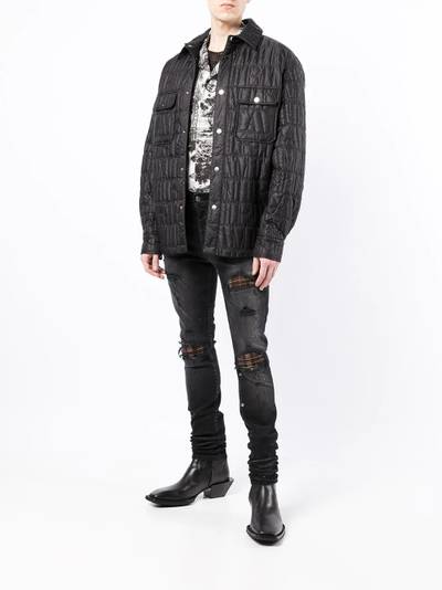 AMIRI quilted buttoned bomber jacket outlook