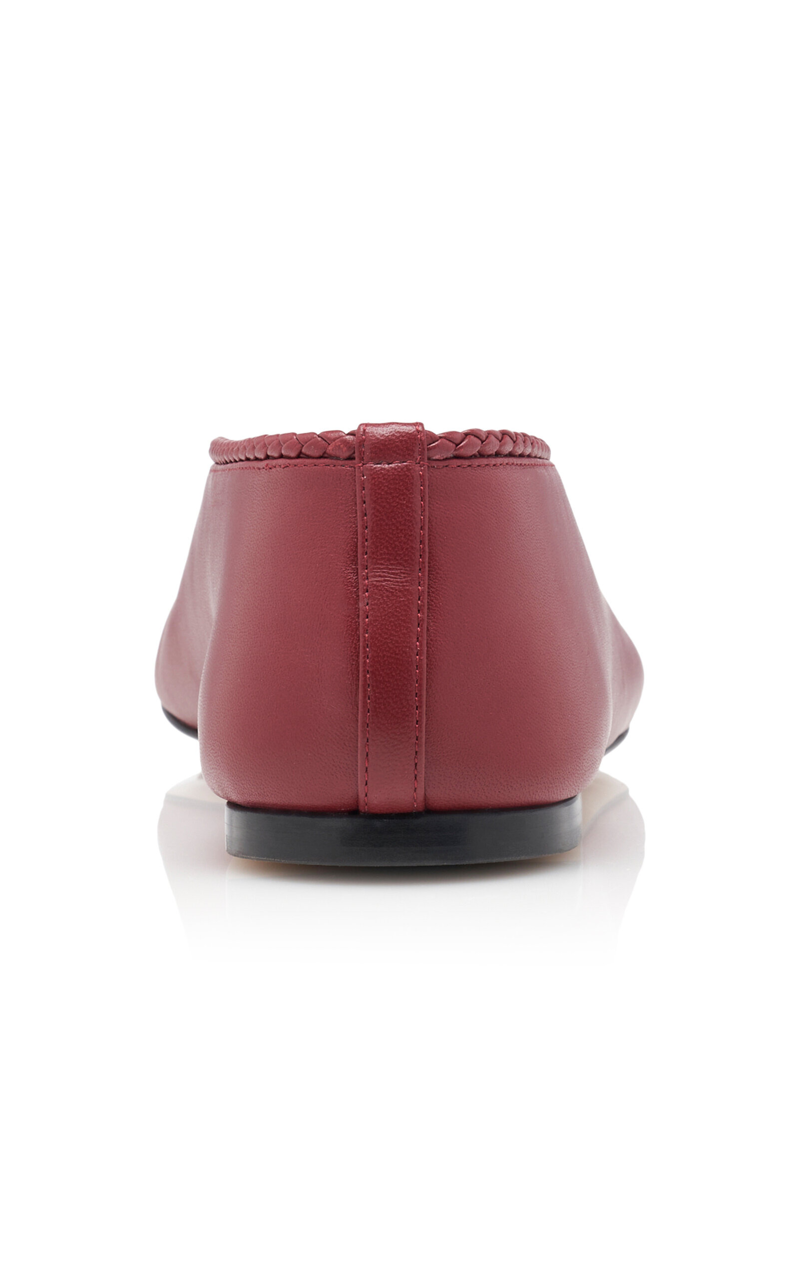 Leather Ballet Flats burgundy - 4